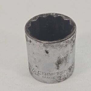 Craftsman 1-1/4" Shallow Socket 1/2" Drive 12 Point -V-47517 USA
